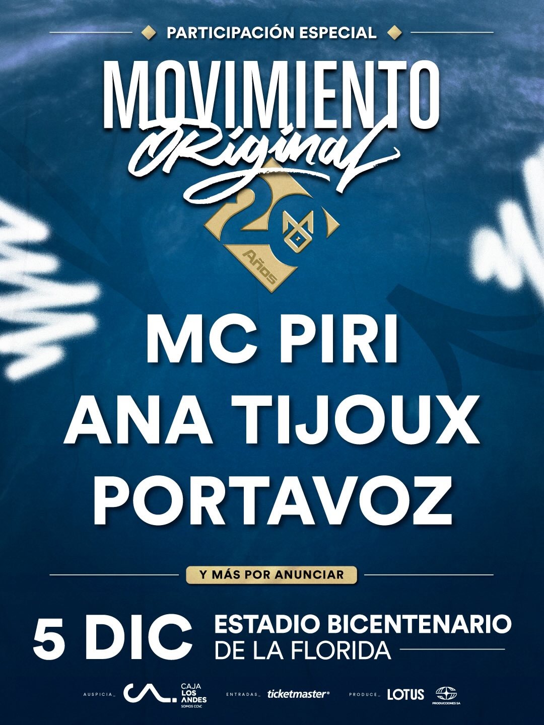 Ana Tijoux, Portavoz y MC Piri se suman a los 20 años de Movimiento Original
